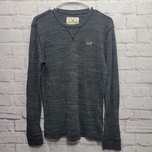 Y2k Hollister Long Sleeve Thermal Shirt Mens S Preppy Pullover Lounge Streetwear